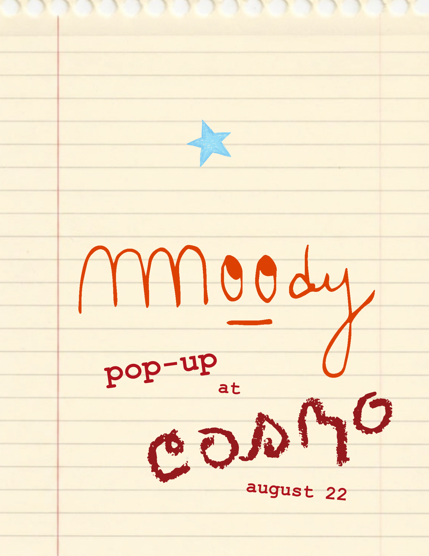 mmoody kids pop-up at cosmo: sat aug 22